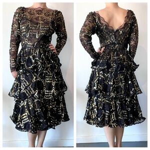 Vintage Sequin Party Dress